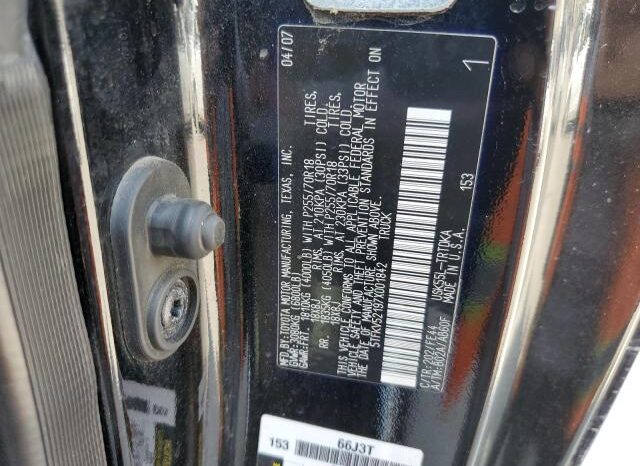 2007 TOYOTA TUNDRA full